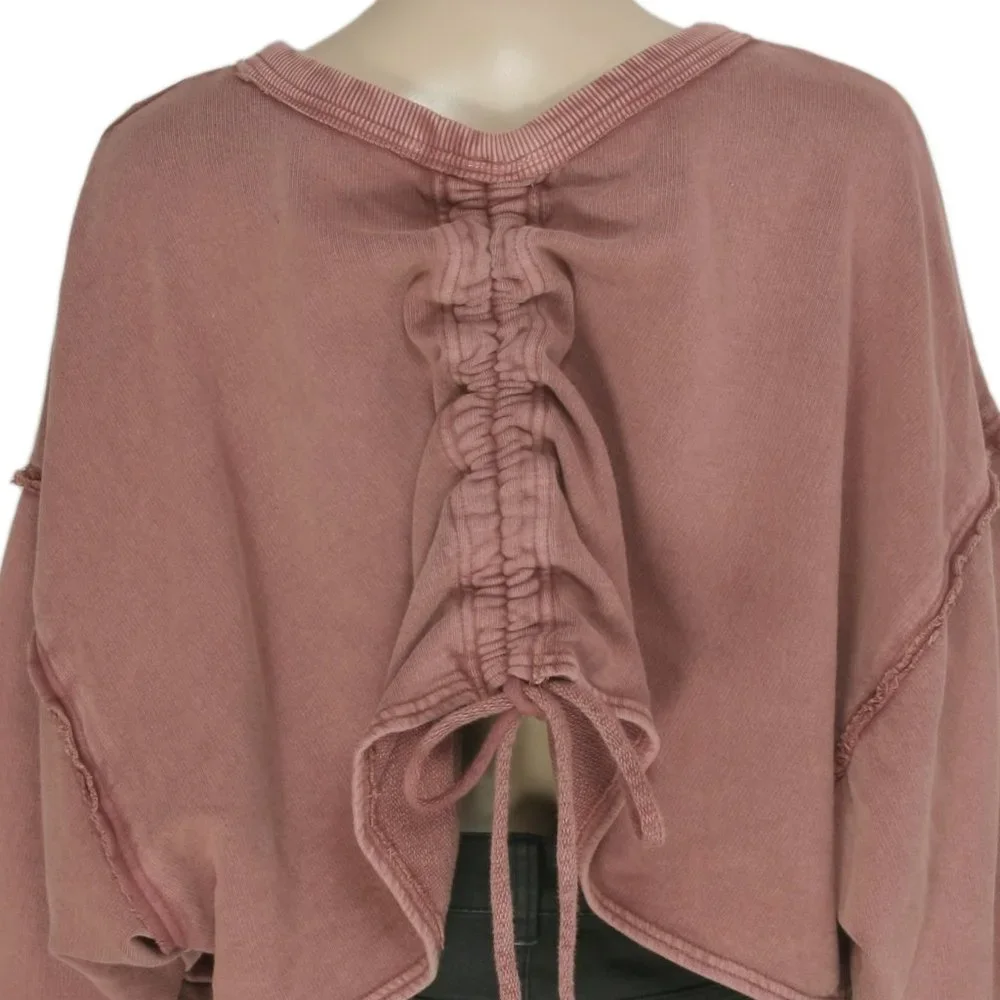 Free People Bae Pullover Dropped Shoulder Oversized Top